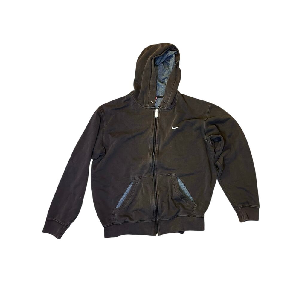 Vintage Y2K Nike “Athletic Dept” Pullover Hoodie, Brown & Gray Interior, Size XL